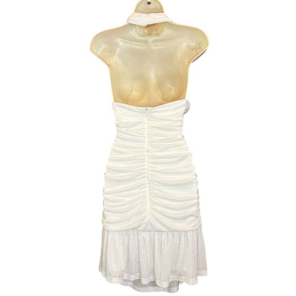 Misha Collection Callie Halter Dress in Ivory NWT Size 12 - Picture 7 of 9